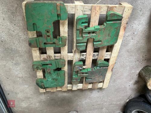 4 X JOHN DEERE TRACTOR WEIGHTS