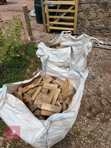 2 DUMPY BAGS OF SEASONED ASH LOGS