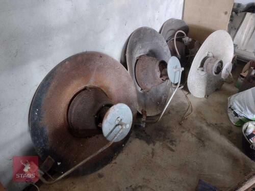 4 OLD GAS BROODER HEATERS S/R