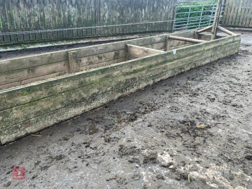 20' 6'' WOODEN FEED YARD TROUGH (62)