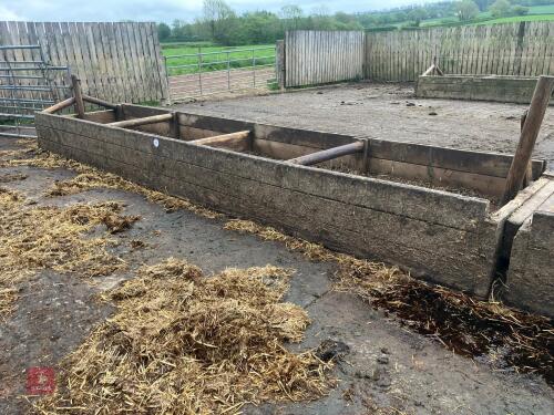 20' 6'' WOODEN FEED YARD TROUGH (61)