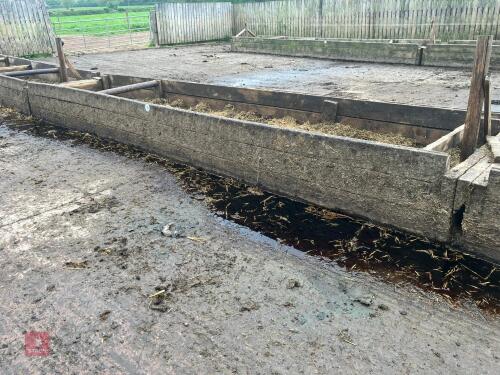 20' 6'' WOODEN FEED YARD TROUGH (60)