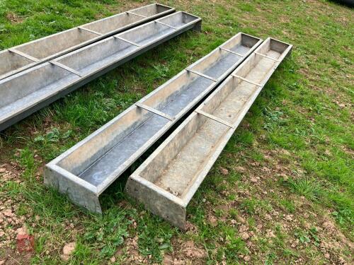 2X9' GALVANISED GROUND FEED TROUGHS (2)