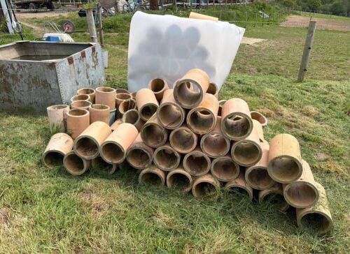 LRG QTY OF TERRACOTTA LAND DRAINS