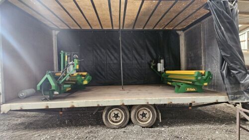 2 CONVENTIONAL BALE WRAPPERS & TRAILER