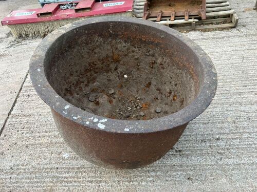 LARGE CAST BELL CAULDRON POT