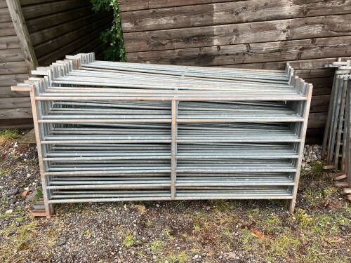 25 X 6' GALVANISED SHEEP HURDLES (3)