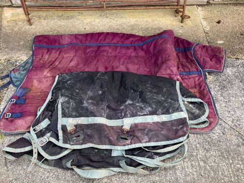 3 HORSE RUGS